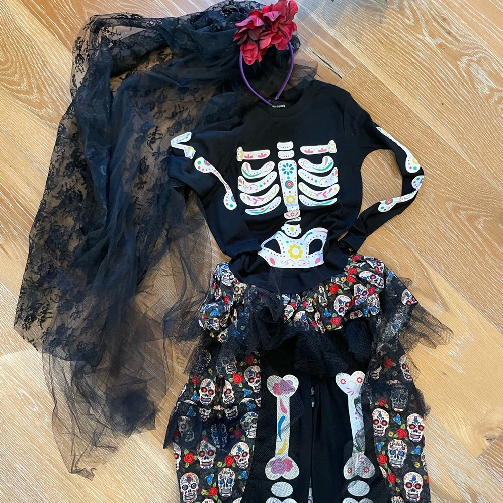 Halloween kids Day of the Dead costume